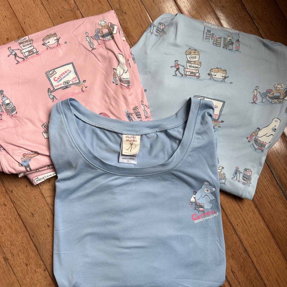 Munki Munki Women's 3-piece Set Costco Pajamas Size XL